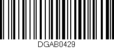 Código de barras (EAN, GTIN, SKU, ISBN): 'DGAB0429'