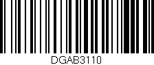 Código de barras (EAN, GTIN, SKU, ISBN): 'DGAB3110'