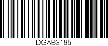 Código de barras (EAN, GTIN, SKU, ISBN): 'DGAB3195'