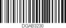 Código de barras (EAN, GTIN, SKU, ISBN): 'DGAB3230'