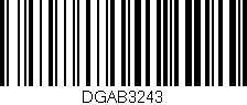 Código de barras (EAN, GTIN, SKU, ISBN): 'DGAB3243'