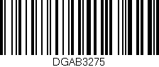 Código de barras (EAN, GTIN, SKU, ISBN): 'DGAB3275'