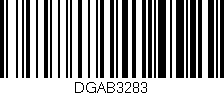 Código de barras (EAN, GTIN, SKU, ISBN): 'DGAB3283'