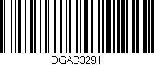 Código de barras (EAN, GTIN, SKU, ISBN): 'DGAB3291'