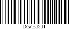 Código de barras (EAN, GTIN, SKU, ISBN): 'DGAB3301'