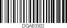 Código de barras (EAN, GTIN, SKU, ISBN): 'DGAB3302'