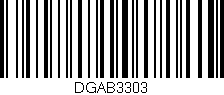 Código de barras (EAN, GTIN, SKU, ISBN): 'DGAB3303'