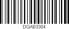 Código de barras (EAN, GTIN, SKU, ISBN): 'DGAB3304'