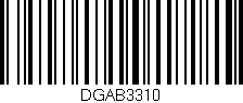 Código de barras (EAN, GTIN, SKU, ISBN): 'DGAB3310'