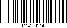 Código de barras (EAN, GTIN, SKU, ISBN): 'DGAB3314'