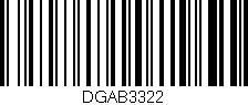 Código de barras (EAN, GTIN, SKU, ISBN): 'DGAB3322'