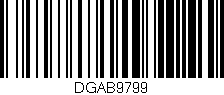Código de barras (EAN, GTIN, SKU, ISBN): 'DGAB9799'