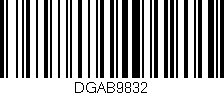 Código de barras (EAN, GTIN, SKU, ISBN): 'DGAB9832'