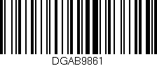Código de barras (EAN, GTIN, SKU, ISBN): 'DGAB9861'