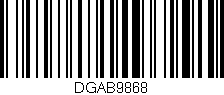 Código de barras (EAN, GTIN, SKU, ISBN): 'DGAB9868'