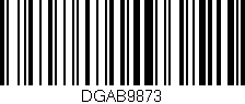 Código de barras (EAN, GTIN, SKU, ISBN): 'DGAB9873'