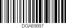Código de barras (EAN, GTIN, SKU, ISBN): 'DGAB9897'
