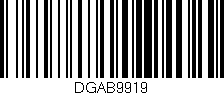Código de barras (EAN, GTIN, SKU, ISBN): 'DGAB9919'