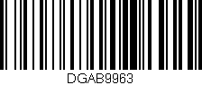 Código de barras (EAN, GTIN, SKU, ISBN): 'DGAB9963'