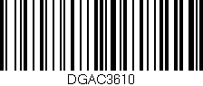 Código de barras (EAN, GTIN, SKU, ISBN): 'DGAC3610'