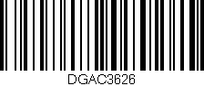 Código de barras (EAN, GTIN, SKU, ISBN): 'DGAC3626'