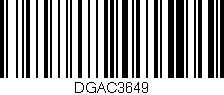 Código de barras (EAN, GTIN, SKU, ISBN): 'DGAC3649'