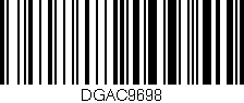 Código de barras (EAN, GTIN, SKU, ISBN): 'DGAC9698'