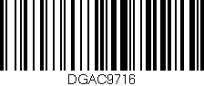 Código de barras (EAN, GTIN, SKU, ISBN): 'DGAC9716'