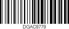 Código de barras (EAN, GTIN, SKU, ISBN): 'DGAC9779'