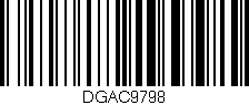 Código de barras (EAN, GTIN, SKU, ISBN): 'DGAC9798'