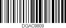 Código de barras (EAN, GTIN, SKU, ISBN): 'DGAC9809'