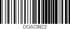 Código de barras (EAN, GTIN, SKU, ISBN): 'DGAC9923'
