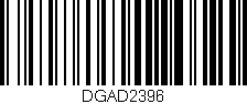 Código de barras (EAN, GTIN, SKU, ISBN): 'DGAD2396'