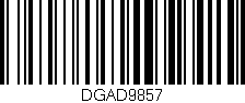 Código de barras (EAN, GTIN, SKU, ISBN): 'DGAD9857'