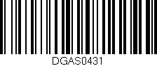 Código de barras (EAN, GTIN, SKU, ISBN): 'DGAS0431'