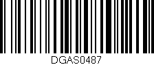 Código de barras (EAN, GTIN, SKU, ISBN): 'DGAS0487'