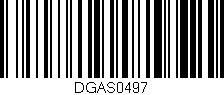 Código de barras (EAN, GTIN, SKU, ISBN): 'DGAS0497'