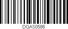 Código de barras (EAN, GTIN, SKU, ISBN): 'DGAS0586'