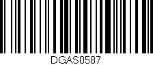Código de barras (EAN, GTIN, SKU, ISBN): 'DGAS0587'