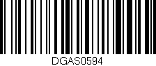 Código de barras (EAN, GTIN, SKU, ISBN): 'DGAS0594'