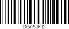 Código de barras (EAN, GTIN, SKU, ISBN): 'DGAS0602'