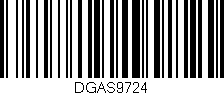 Código de barras (EAN, GTIN, SKU, ISBN): 'DGAS9724'