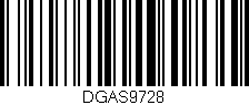 Código de barras (EAN, GTIN, SKU, ISBN): 'DGAS9728'