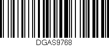 Código de barras (EAN, GTIN, SKU, ISBN): 'DGAS9768'