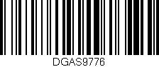 Código de barras (EAN, GTIN, SKU, ISBN): 'DGAS9776'