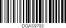 Código de barras (EAN, GTIN, SKU, ISBN): 'DGAS9793'