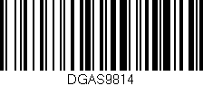 Código de barras (EAN, GTIN, SKU, ISBN): 'DGAS9814'