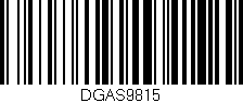 Código de barras (EAN, GTIN, SKU, ISBN): 'DGAS9815'