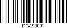 Código de barras (EAN, GTIN, SKU, ISBN): 'DGAS9881'