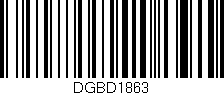 Código de barras (EAN, GTIN, SKU, ISBN): 'DGBD1863'